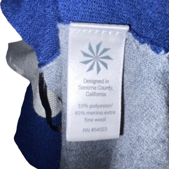 Athleta Color Block Stripe Sweater Merino Wool Women’s Size XXS Gray Red Blue - Picture 4 of 5